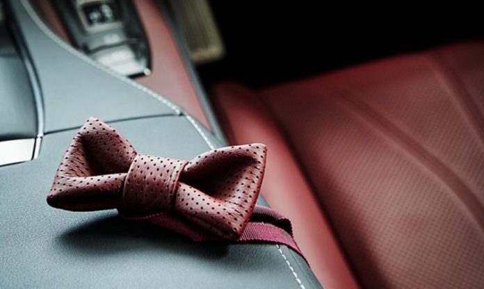 Crafted for Lexus Leather Bow Tie body image 1