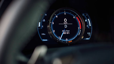 Dashboard van een Lexus